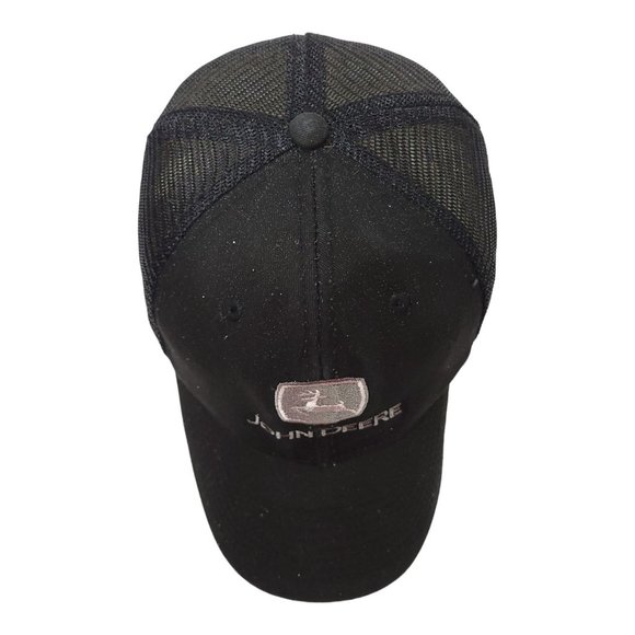 John Deere Patch Logo Mesh Snapback Cap READ CONDITION Trucker Baseball Hat - Picture 6 of 14